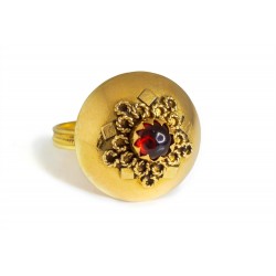 18K Gold filigree ring "MELOGRANO"