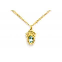 Pendente in oro 18Kt "FIOCCO AZZURRO"