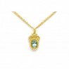 18K Gold filigree pendant "FIOCCO AZZURRO"