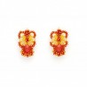 18K Gold filigree earrings "CORALLO"