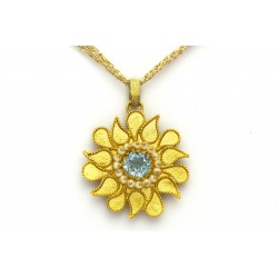 Pendente in oro 18Kt "SOLE AZZURRO"