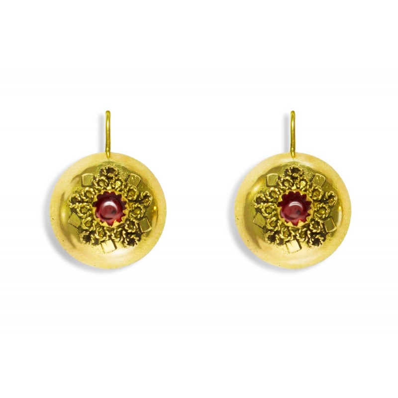 18K Gold filigree earrings "MELOGRANO"