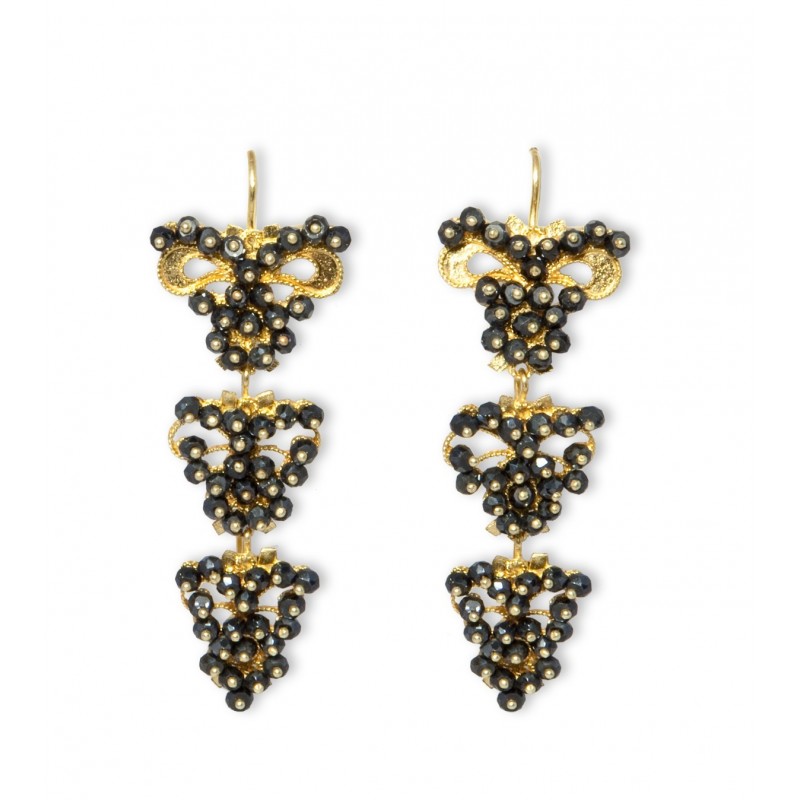 18K Gold filigree earrings "RICAMO"