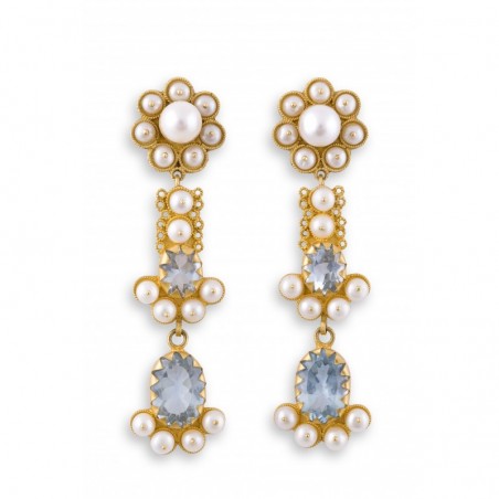 18K Gold filigree earrings "SPOSA"