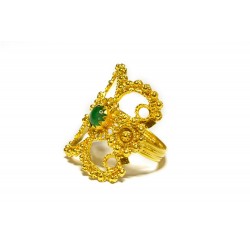 18K Gold filigree ring "ALI DI FARFALLA"