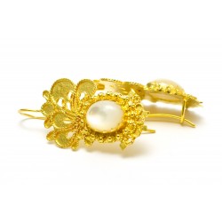 18K Gold filigree earrings "VIA LATTEA"
