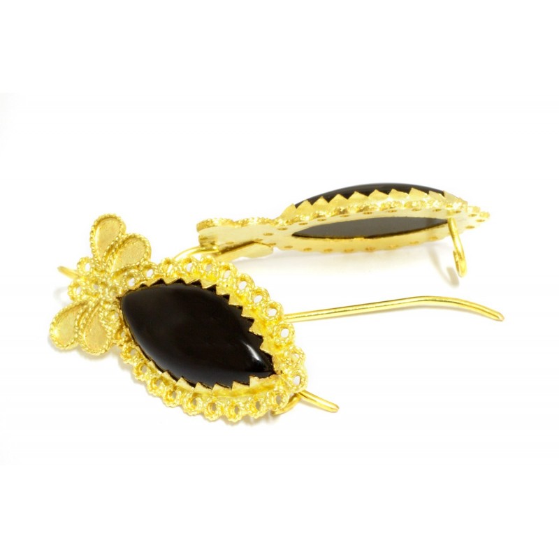 18K Gold filigree earrings "NAVETTA"