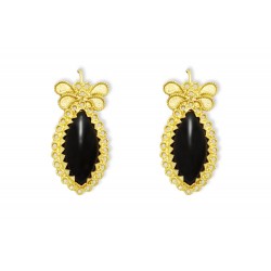 18K Gold filigree earrings "NAVETTA"