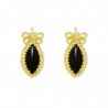 18K Gold filigree earrings "NAVETTA"
