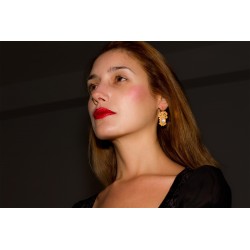 18K Gold filigree earrings "VIA LATTEA"