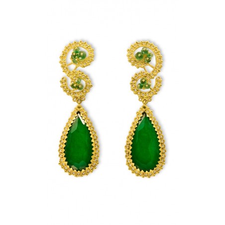 18K Gold filigree earrings "AURORA BOREALE"