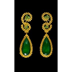 18K Gold filigree earrings "AURORA BOREALE"