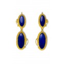 18K Gold filigree earrings "SCIA BLU"