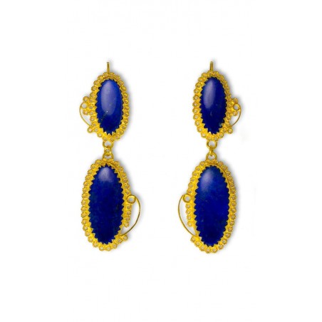 Orecchini in filigrana in oro 18Kt "SCIA BLU"