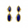 18K Gold filigree earrings "SCIA BLU"