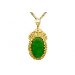 18K Gold filigree pendant "LUCE DI GIADA"