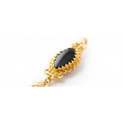 18K gold pendant "ELEGANTE" with Onyx