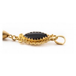 18K gold pendant "ELEGANTE" with Onyx