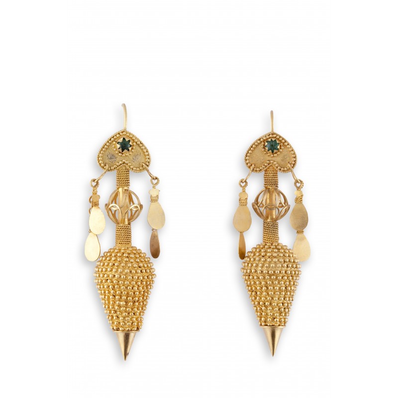 Filigree earrings in gold 18K "ANFORA"