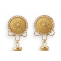 18K gold earrings "BOTTONE"