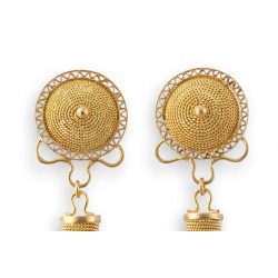 18K gold earrings "BOTTONE"