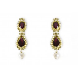 18K gold earrings "GOCCE DI GRANATI"