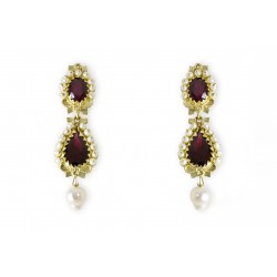 Orecchini A Goccia In Argento 925 Con Granato Sfaccettato – Eleganti E Senza Tempo