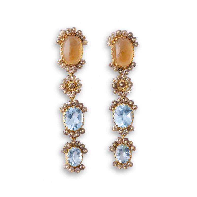 18K gold earrings "ELEGANZA"